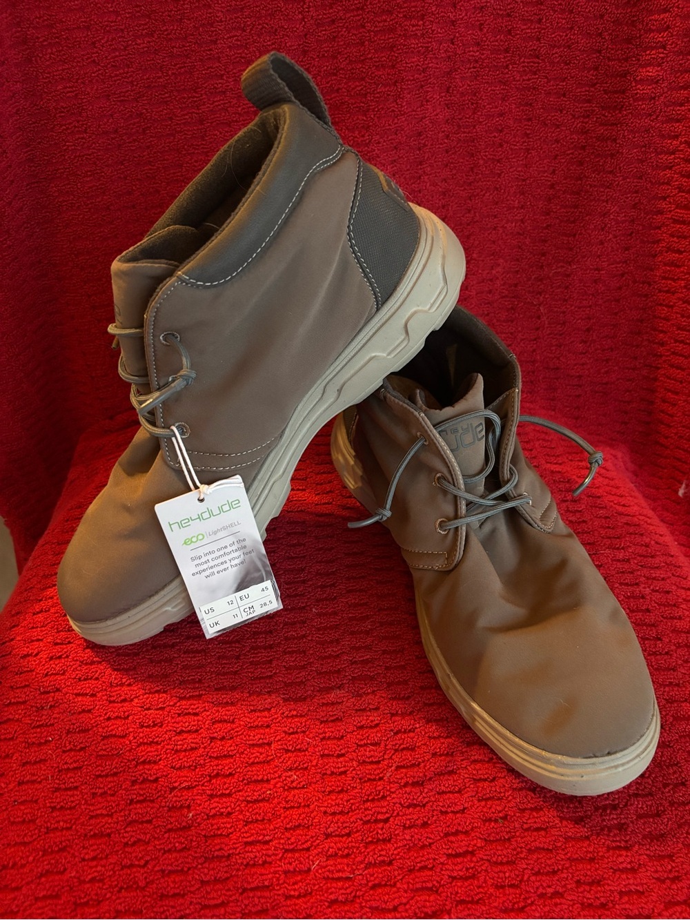 Hey Dude Men's Brown Chukka Boots with Tan Sole- NWT